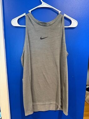 Nike Gray Athletic Tank Top with Swoosh
